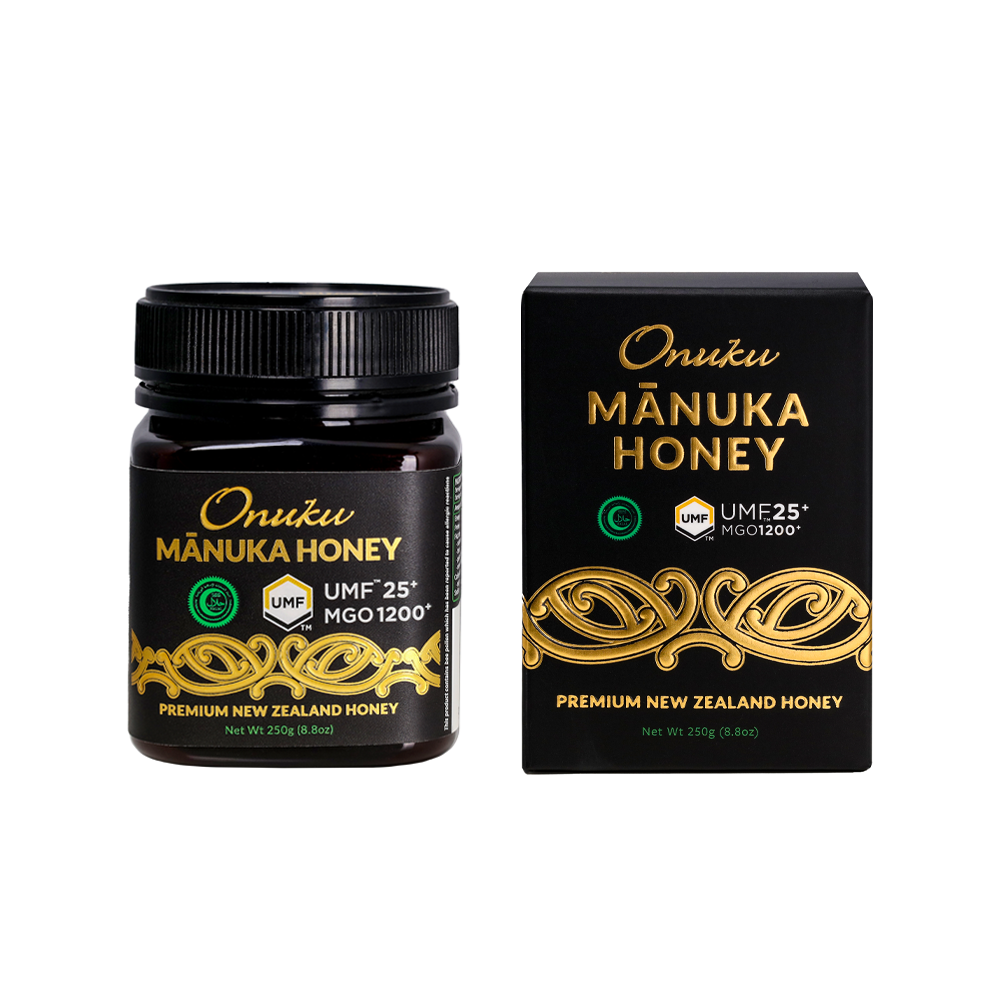 もっきゅMānuka Honey UMF25+ 250g New Zealand 100% Mānuka Honey UMF25+ | MGO 1200+ – Onuku Honey NZ