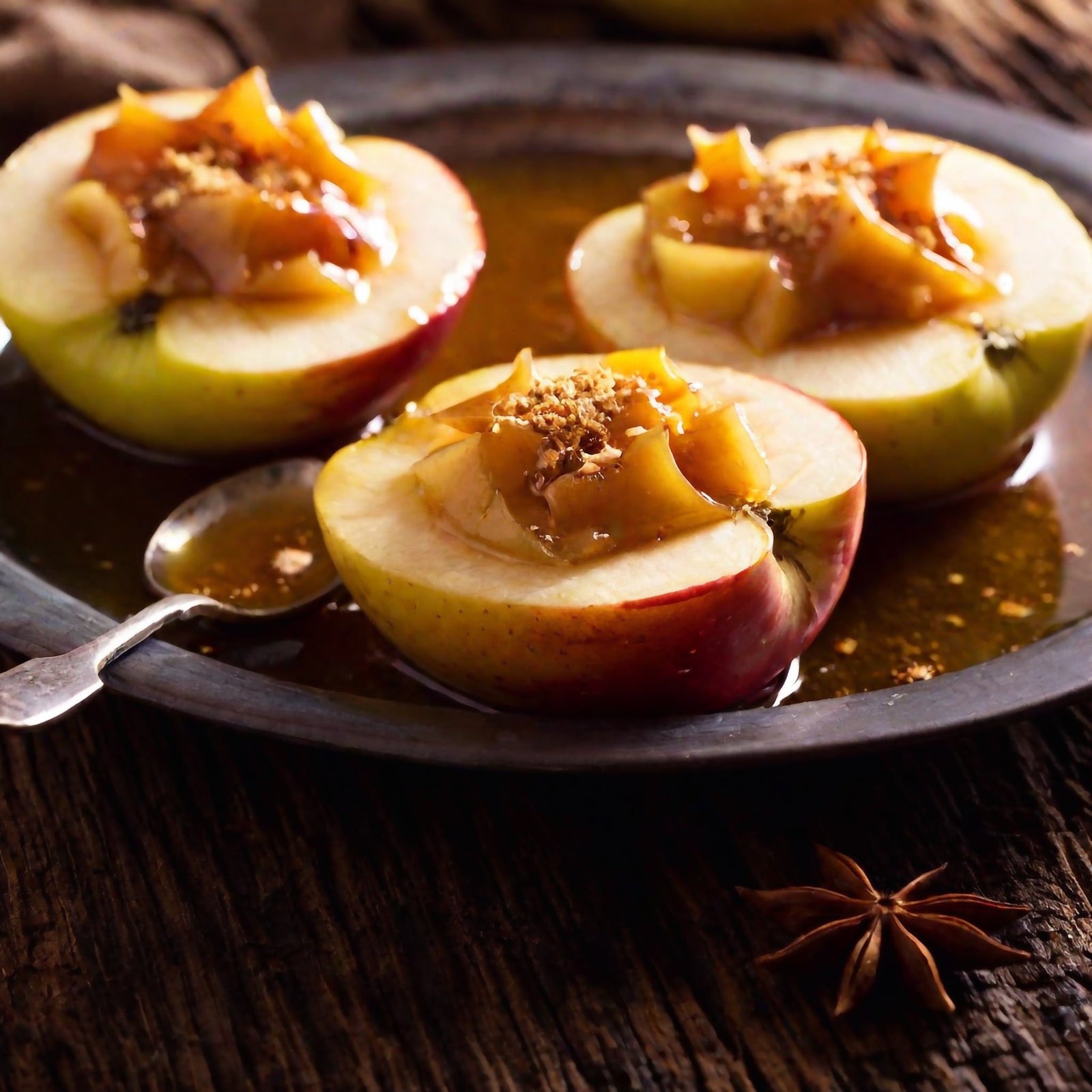 Spiced Baked Apples with Mānuka Honey